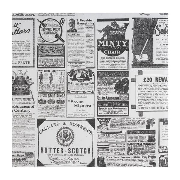 APS Pergamentpapier Vintage Zeitungsdruck 310x310mm
