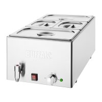 Buffalo Bain Marie mit Ablasshahn und Schalen 2