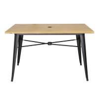 Bolero Kompletter Outdoor Tisch 120x76x76cm Helles Holz
