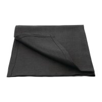 Olympia Leinen Tischserviette Schwarz 400x400mm (12er Pack)