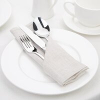 Olympia Leinen Tischserviette Sandfarben 400x400mm (12 Stück)