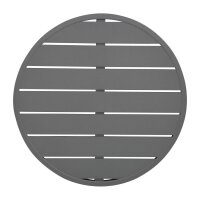 Bolero dunkelgraue runde Aluminium Tischplatte 580mm