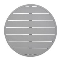 Bolero hellgraue runde Aluminium Tischplatte 580mm