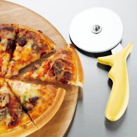 Hygiplas Edelstahl Pizzarad gelb 10cm 3
