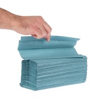 Jantex C-gefaltete Handtücher blau 1-lagig (12 Stü