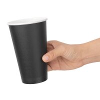 Fiesta Recyclable Einwandige Heißgetränkebecher schwarz 455ml (1000 Stück)