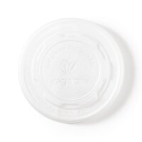 Vegware kompostierbare flache Deckel für Suppen- und Universalbecher 35cl/45,4cl (500 Stück)