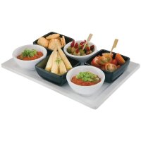 APS Pure rechteckige Sushiplatte weiß 35,5 x 18cm