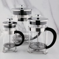 Olympia French Press Edelstahl und Glas 80cl