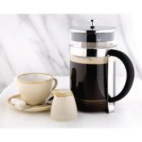 Olympia French Press Edelstahl und Glas 1,5L