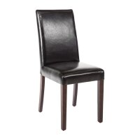 Bolero Esszimmerstühle Kunstleder schwarz (2 Stück