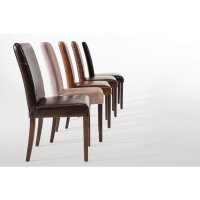 Bolero Esszimmerstühle Kunstleder dunkelbraun (2 St&uum