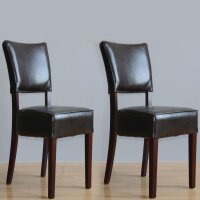Bolero Esszimmerstühle mit tiefem Sitz Kunstleder dunke