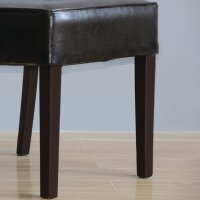 Bolero Esszimmerstühle mit tiefem Sitz Kunstleder dunke