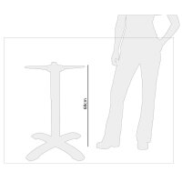 Bolero Klapptischbein aus Aluminium
