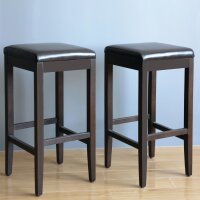 Bolero Barhocker Kunstleder schwarz (2 Stück) 2
