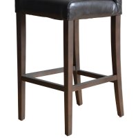 Bolero Barhocker mit Rückenlehne Kunstleder dunkelbraun