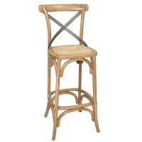 Bolero Barhocker aus Holz mit Rückenlehne 2