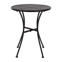 Bolero runder Bistrotisch in schlankem Design Stahl schwarz 