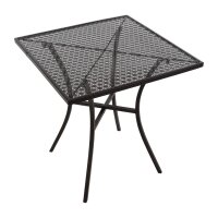 Bolero quadratischer Bistrotisch in schlankem Design Stahl schwarz 70cm