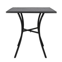 Bolero quadratischer Bistrotisch in schlankem Design Stahl schwarz 70cm