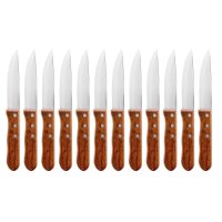 Olympia Jumbo Steakmesser mit Holzgriff 12,5cm 3