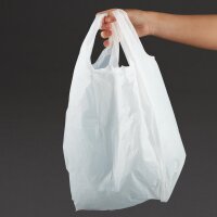 Tragetaschen aus Kunststoff groß weiß (1000 Stück)