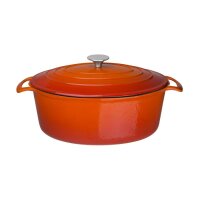 Vogue ovaler Schmortopf orange groß