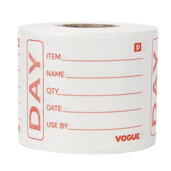Vogue auflösbare Etiketten für Zubereitetes (250 Stück)