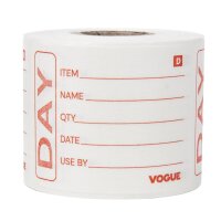 Vogue auflösbare Etiketten für Zubereitetes (250 Stück)
