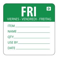 Hygiplas auflösbare Etiketten Freitag grün (250...