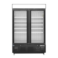 Polar G-Serie Gefrierschrank mit Sichtfenster 920Ltr Schwarz