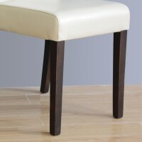 Bolero Esszimmerstühle Kunstleder creme (2 Stück) 