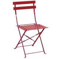 Bolero klappbare Terrassenst&uuml;hle Stahl rot (2...