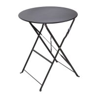 Bolero Perth Schwarzer Bürgersteig-Stil Stahl Tisch Rund 600mm