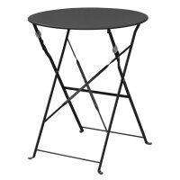 Bolero Perth Schwarzer Bürgersteig-Stil Stahl Tisch Rund 600mm