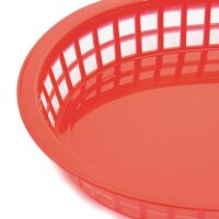 Olympia ovale Servierkörbe Kunststoff rot (6 Stück