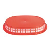 Olympia ovale Servierkörbe Kunststoff rot (6 Stück