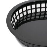 Olympia ovale Servierkörbe Kunststoff schwarz (6 St&uum
