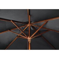 Bolero quadratischer Sonnenschirm schwarz 2,5m