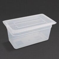 Vogue Polypropylen 1/3 Gastronorm-Behälter mit Deckel 150mm (4 Stück)