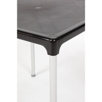 Bolero quadratischer Tisch Kunststoff schwarz 75cm