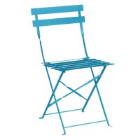 Bolero klappbare Terrassenst&uuml;hle Stahl azurblau...