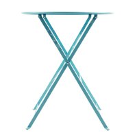 Bolero runder klappbarer Terrassentisch Stahl azurblau 60cm