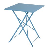 Bolero Perth Blauer Gehwegstil Stahltisch Quadratisch 600 mm