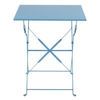 Bolero Perth Blauer Gehwegstil Stahltisch Quadratisch 600 mm