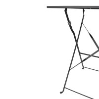 Bolero quadratischer klappbarer Terrassentisch Stahl schwarz 60cm