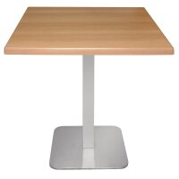 Bolero quadratischer Tischfu&szlig; Edelstahl 68cm hoch
