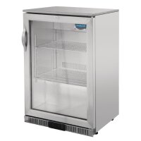 Polar Serie G Edelstahl Barkühlschrank mit Klapptür 138L