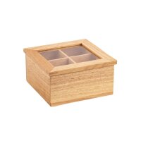 Olympia Mini Teebox aus Gummibaumholz